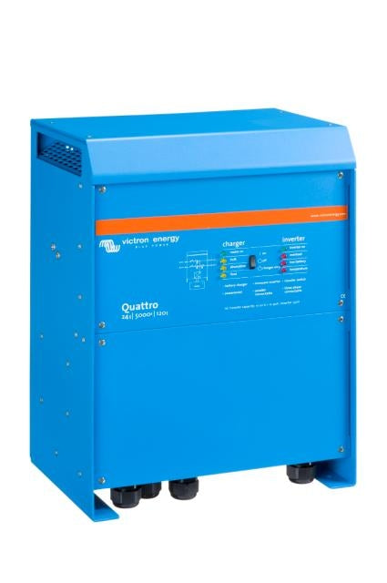 Victron Energy Quattro 24V 5000W 120A 230V VE.Bus Inverter/Charger - Perfect for Off-Grid Solar Systems, RVs, and Marine Applications
