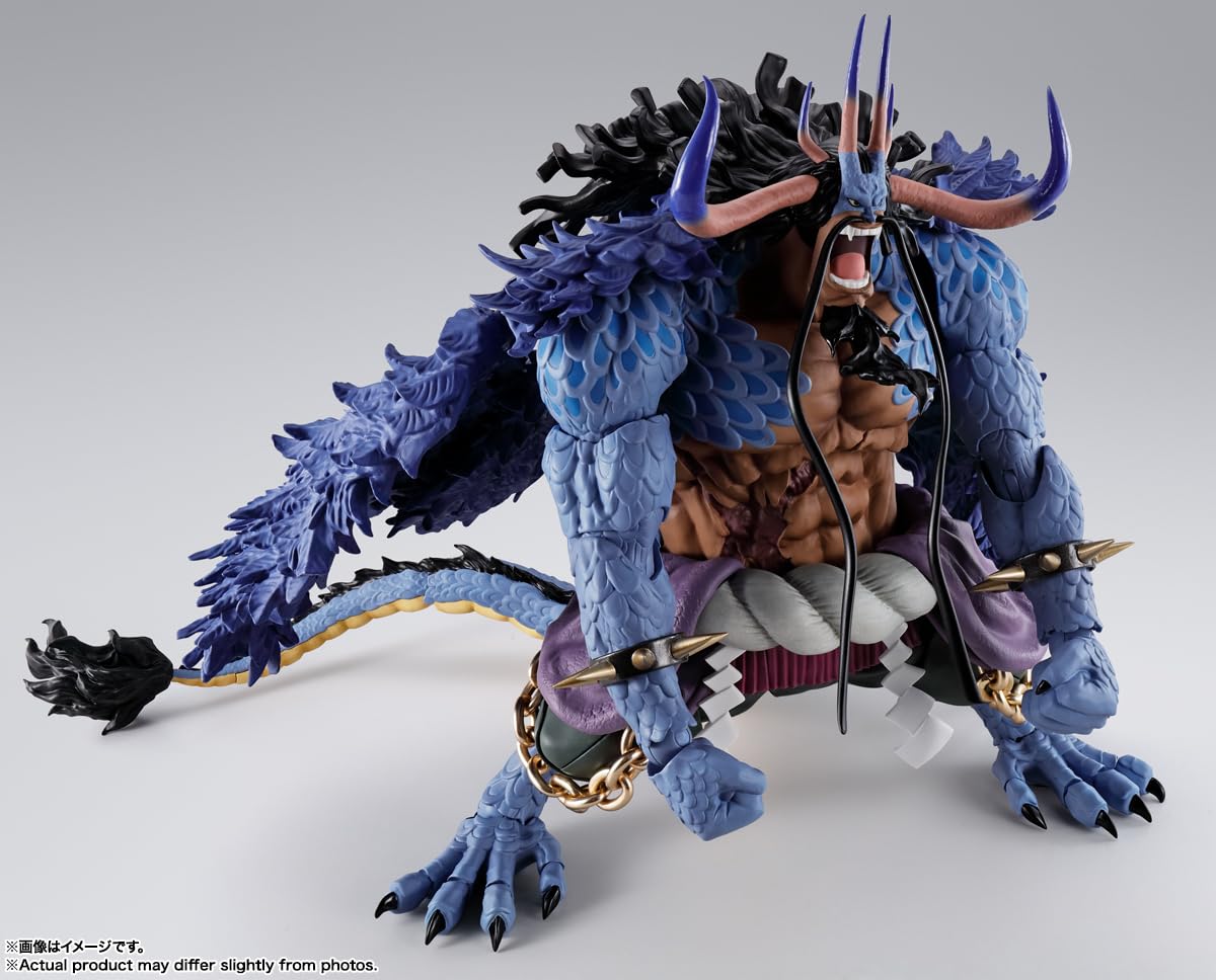 Bandai Spirits One Piece S.H. Figuarts Kaido Beast King Figure (25cm) - Anime Collectible for Display & Action Scenes