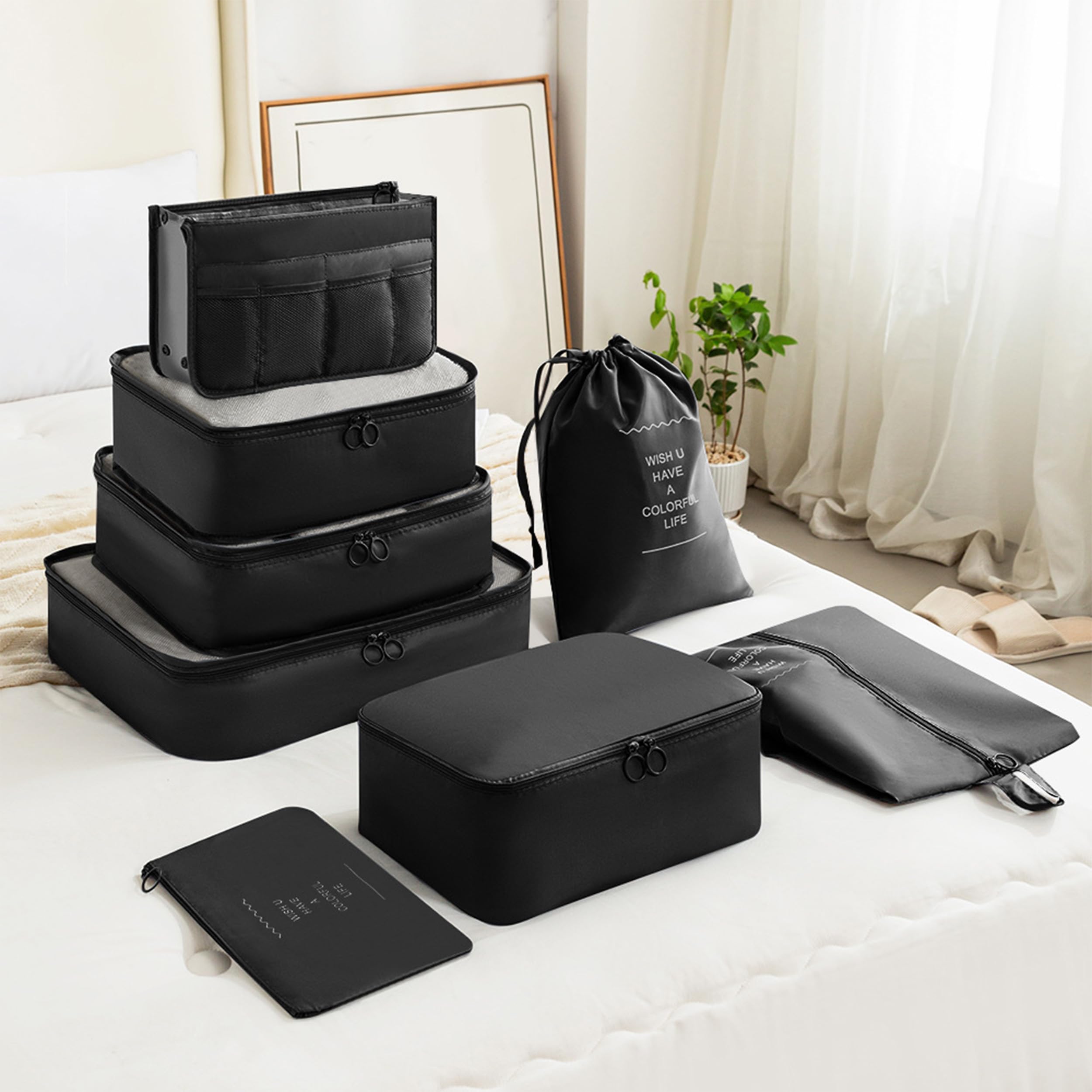 8-Piece Packing Cubes Set - Travel Organizer for Suitcases & Luggage | Perfect for Business Trips, Vacations & Weekend Getaways | Lightweight & Durable Travel Accessories