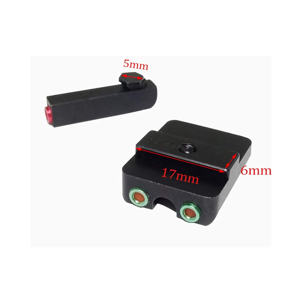 **High-Visibility Red & Green Fiber-Optic Sights for Glock Pistols – Front & Rear Handgun Sights – Perfect for Low Light & Tactical Shooting**