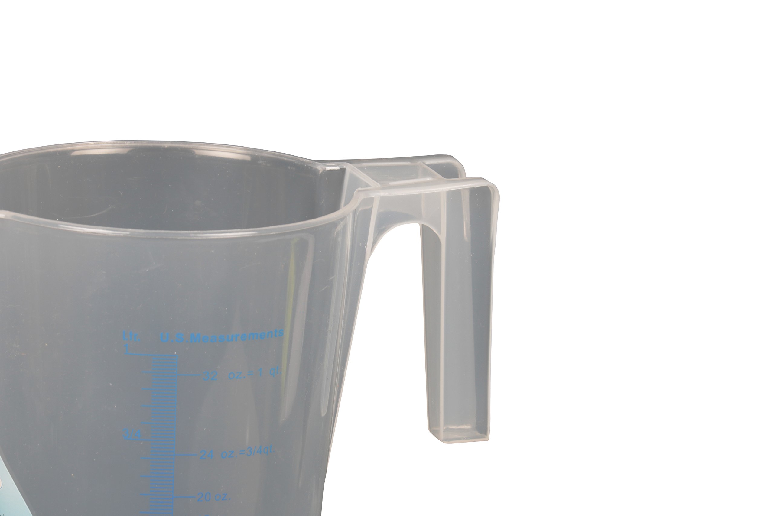 Funnel King 94130 1-Quart General Purpose Graduated Measuring Container - Multicolor Plastic Measuring Cup for Cooking, Baking, Lab & DIY Projects - Ideal for Liquids, Powders & Chemicals