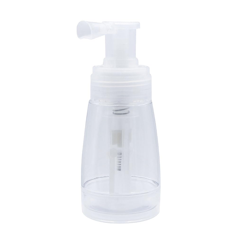 180ml Clear Plastic Powder Spray Bottle - Refillable Empty Powder Spray Container for Hair Fibers & Dry Shampoo | Large Loose Powder Applicator for Salon, Travel & Home Use
