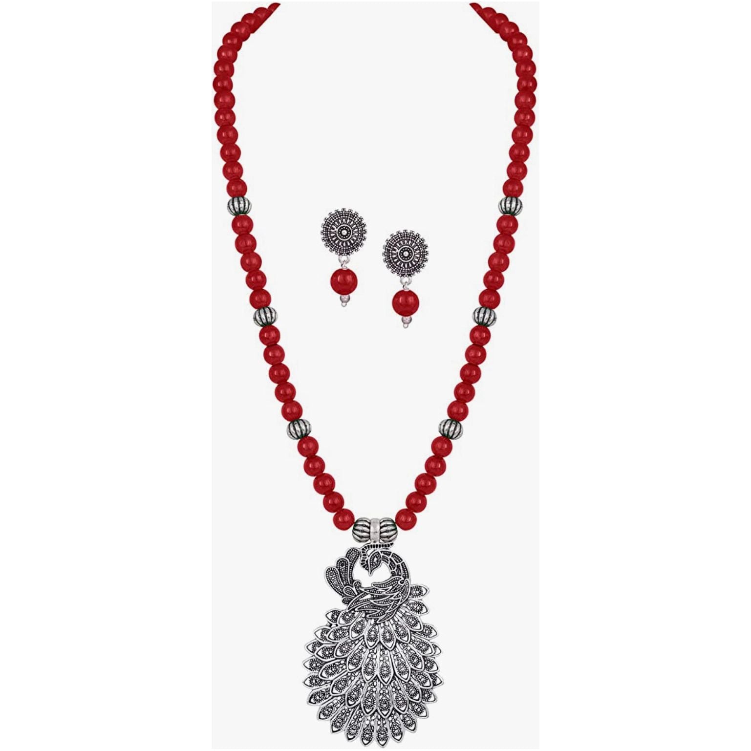 Exquisite Peacock Pendant Onyx Stone Necklace & Earrings Set for Women | Elegant Jewelry Gift for Birthday, Anniversary & Special Occasions
