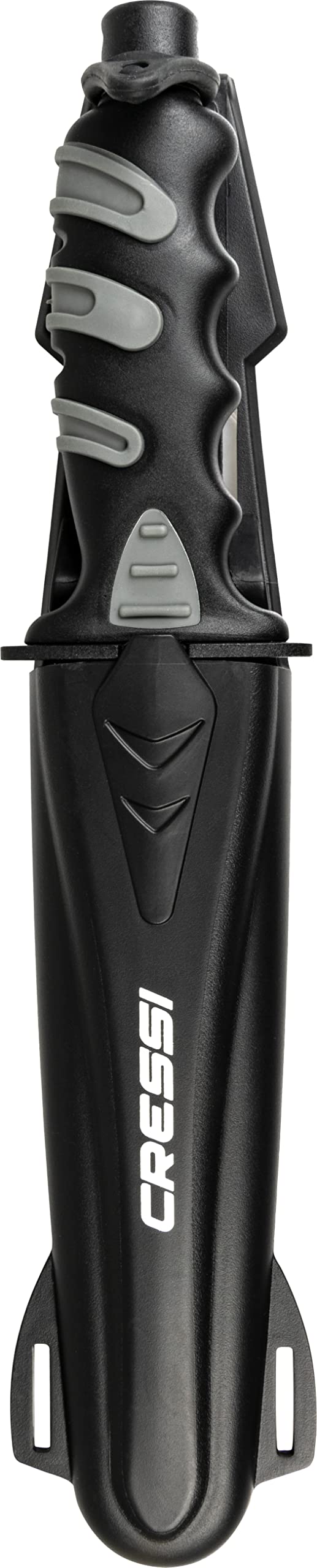 Cressi Giant Diving Knife - Black & Silver Stainless Steel Blade for Scuba Diving, Snorkeling & Water Sports | Professional Dive Tool for Safety & Cutting