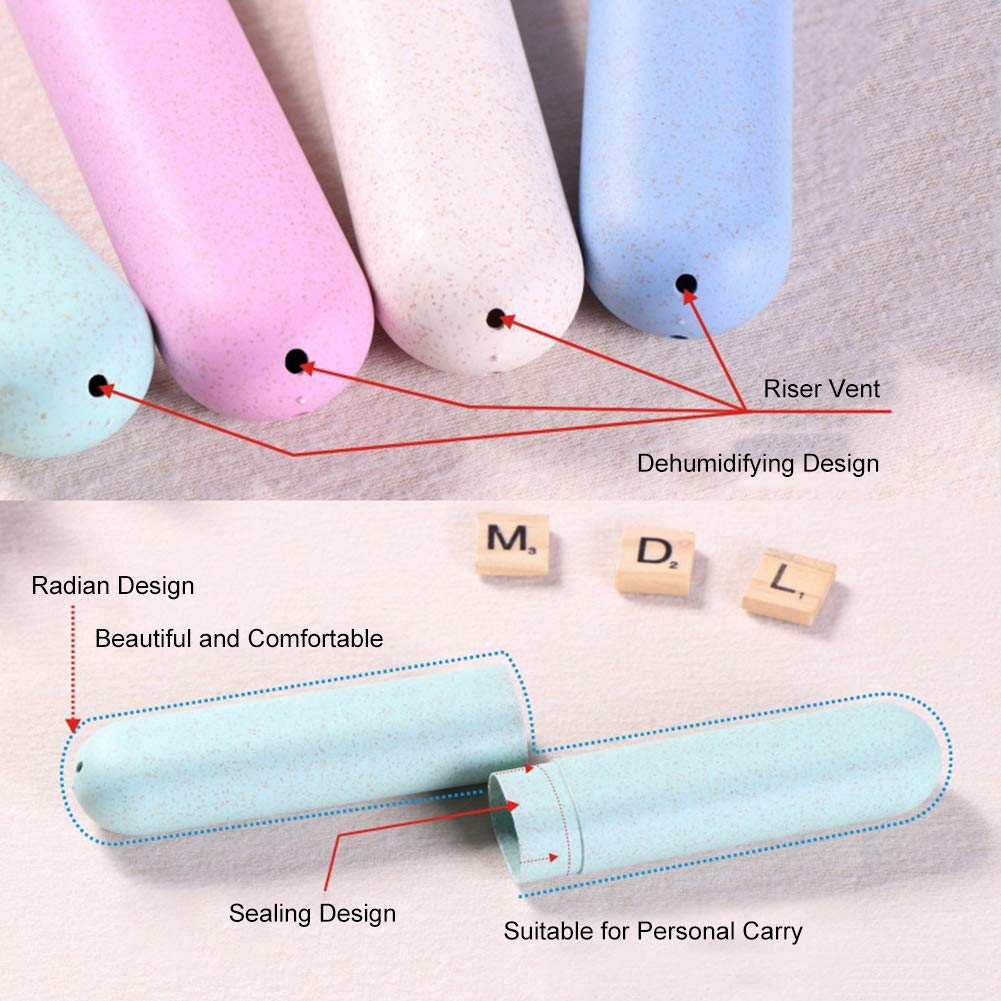 Portable Travel Toothbrush Case - Dustproof & Waterproof Toothbrush Protector Holder for Camping, Hiking & Vacation - Green Plastic Storage Box | Perfect for Travel, Gym, Office & Daily Use | Compact & Hygienic Solution for On-the-Go Oral Care