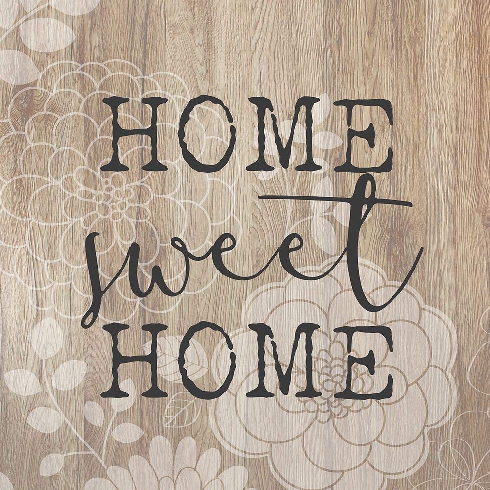 Home Sweet Home by Santos Bella Dos - 16x16 Inch Wall Art Print Poster for Living Room, Bedroom & Office Decor