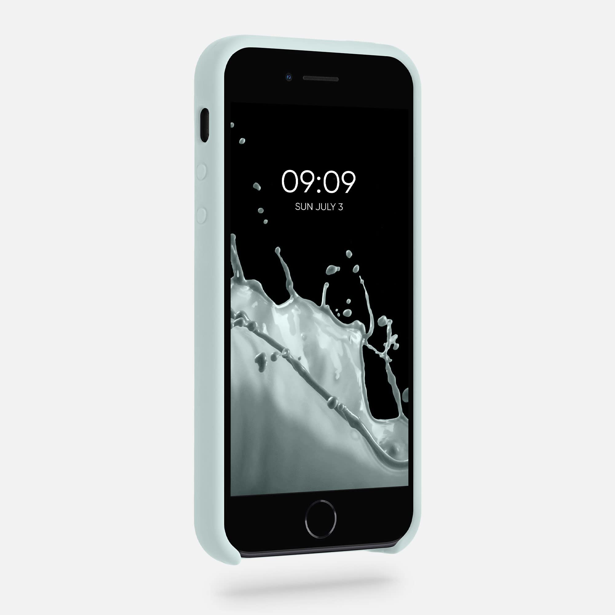 kwmobile TPU Silicone Case for Apple iPhone SE (1st Gen 2016) / iPhone 5 / iPhone 5S - Soft Finish Protective Phone Cover in Cool Mint - Perfect for Everyday Use & Drop Protection