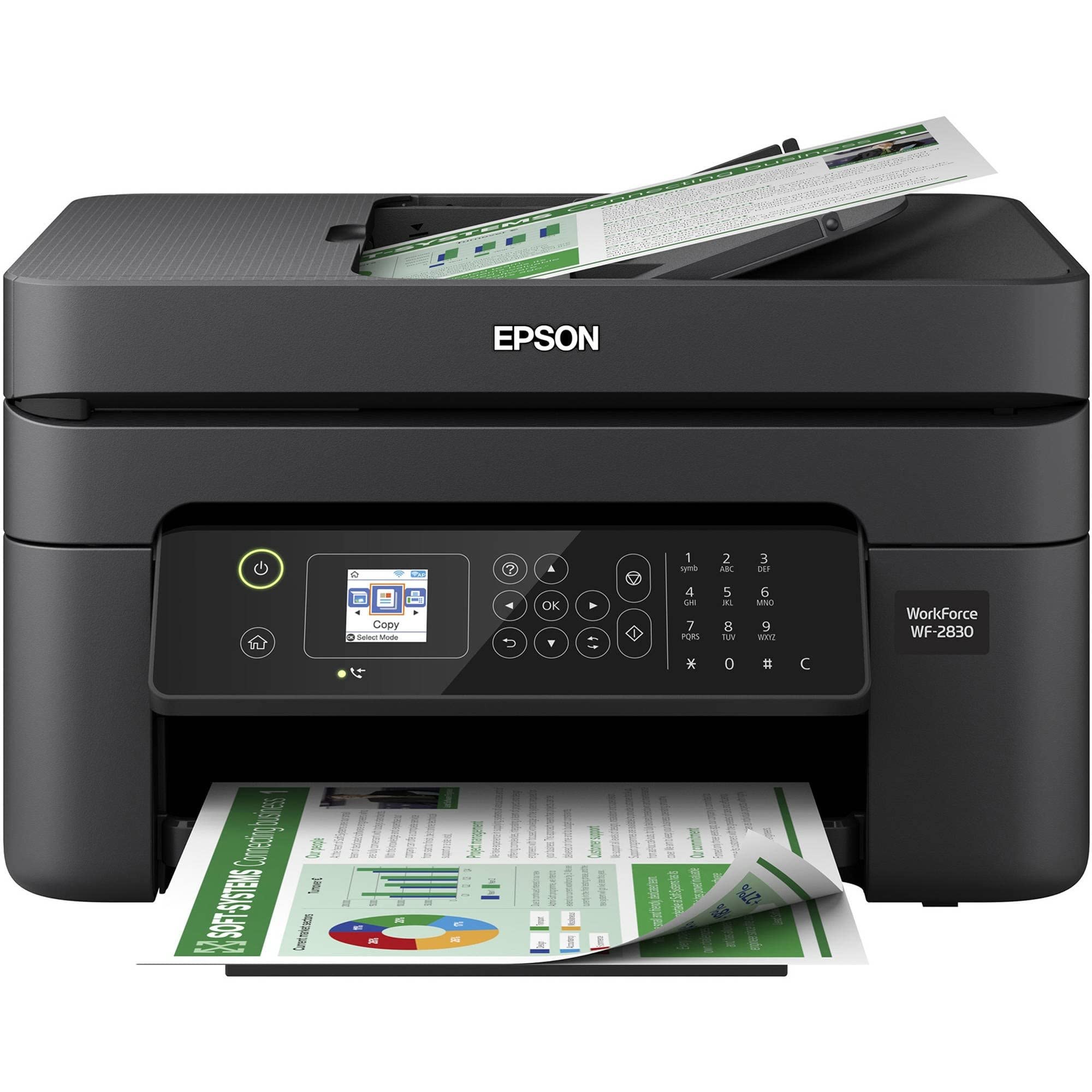 Epson Workforce WF-2930 Wireless All-in-One Printer with Scan, Copy, Fax | Auto Document Feeder & Duplex Printing | 1.4
