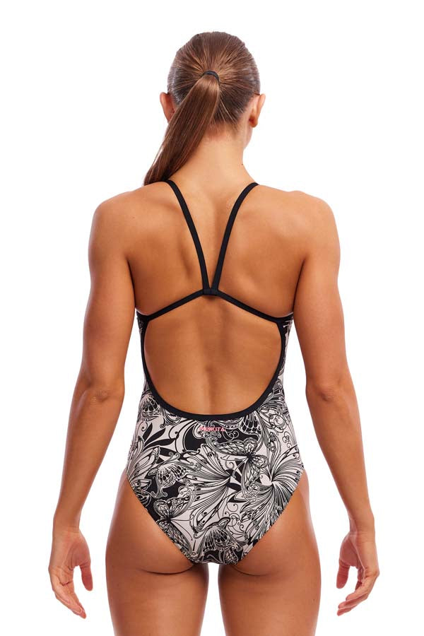 Women's Single Strap One Piece Swimsuit | Pan's Picture | Perfect for Beach Vacations, Pool Parties & Summer Getaways