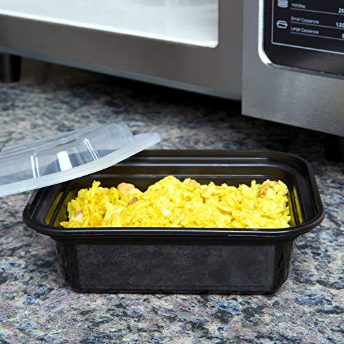 Pactiv 20-Pack Meal Prep Containers with Lids - 12oz Small BPA-Free Food Storage Containers | Microwave, Dishwasher & Freezer Safe | Perfect for Meal Prepping, Lunch Boxes & Portion Control | Made in USA