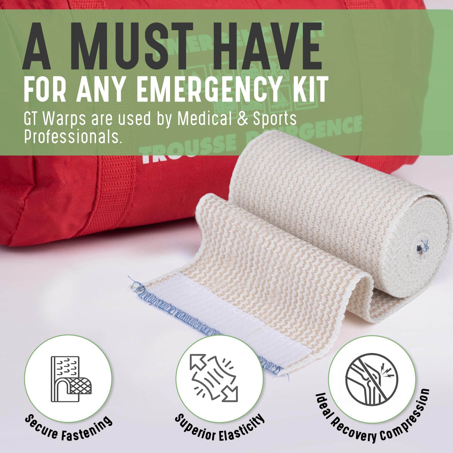 Premium Elastic Bandage Wrap (4