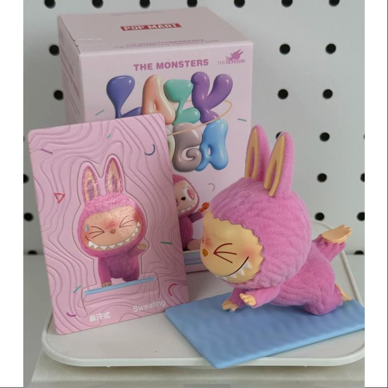 Labubu The Monsters Lazy Yoga Series Sweating Action Figure - Cute Collectible Vinyl Toy for Home & Office Decor, Perfect Gift for Anime Fans & Toy Collectors | Great for Display, Gifting & Stress Relief