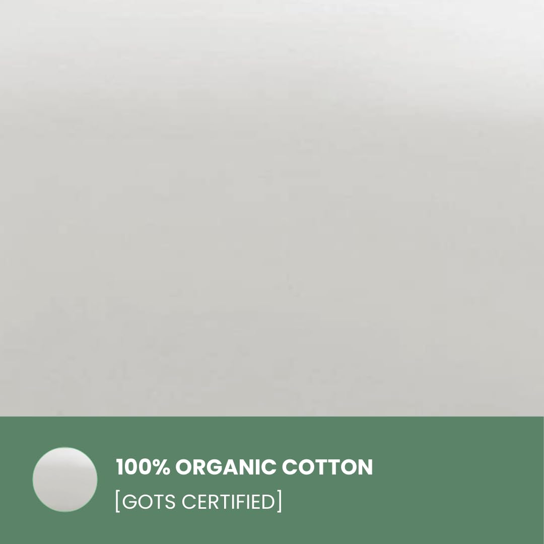 Organic Cotton Duvet Cover Queen Size White - 410 Thread Count GOTS Certified Breathable & Comfortable Luxury Bedding - Perfect for All Seasons, Bedroom Decor & Guest Room Essentials (Machine Washable)