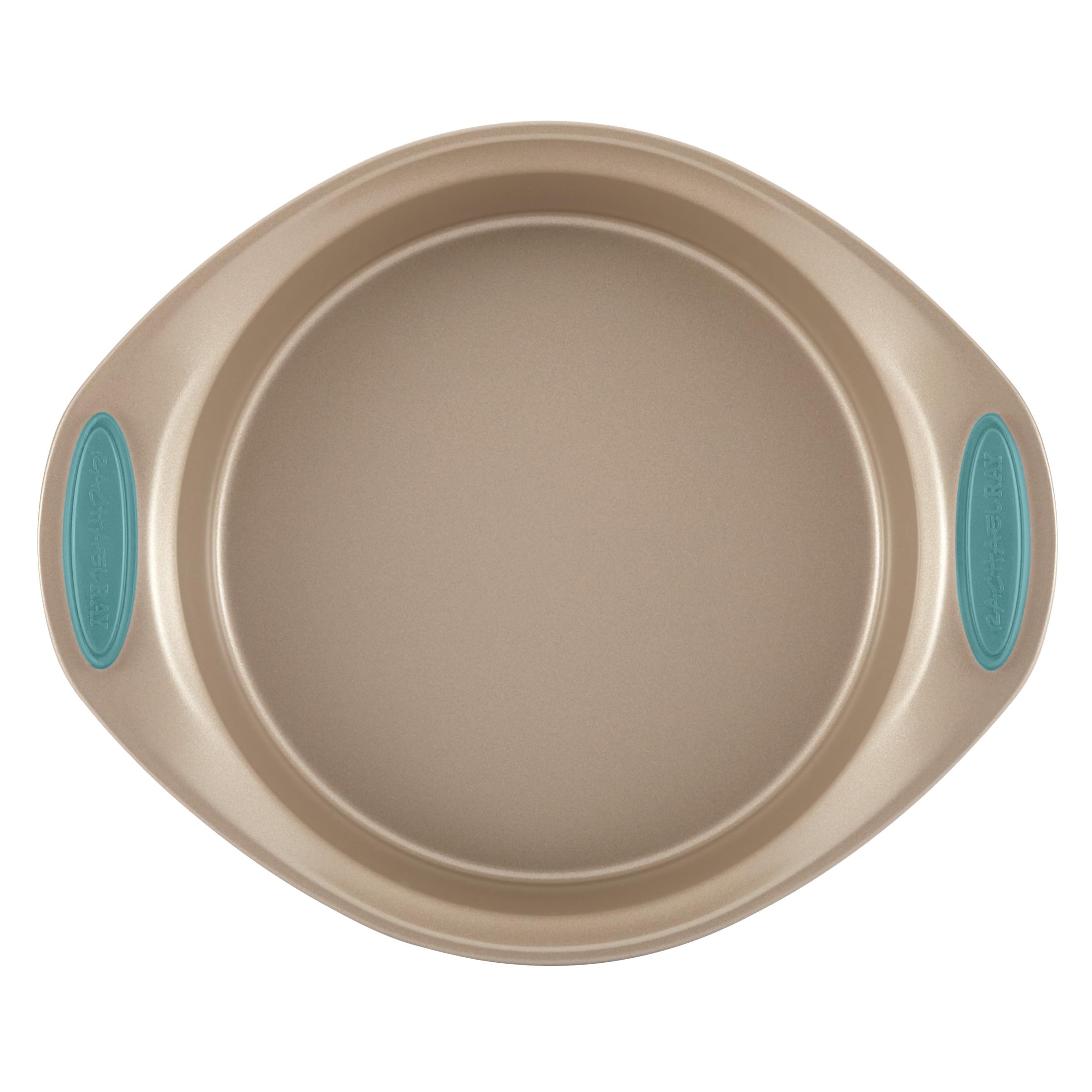 Rachael Ray 47578 10-Piece Nonstick Bakeware Set with Grips - Latte Brown & Agave Blue - Includes Bread Pan, Baking Sheet, Cookie Sheet, Cake Pan & Muffin Pan - Perfect for Baking Cookies, Cakes, Bread & Muffins at Home