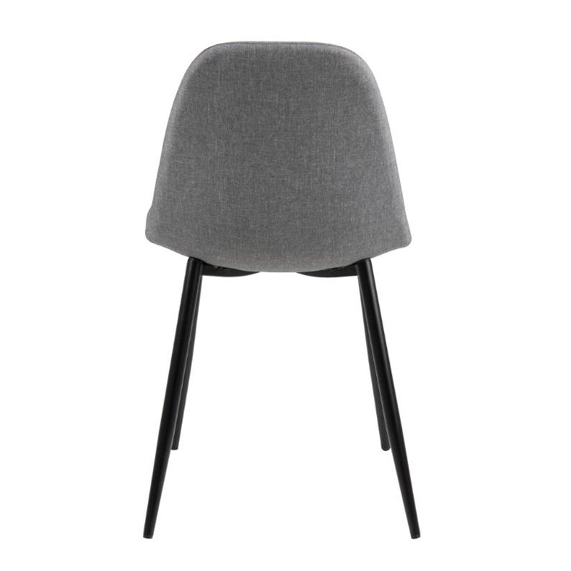 MAKI Modern Dining Chair - Light Grey Upholstered Seat - Comfortable & Stylish for Kitchen, Dining Room, or Breakfast Nook