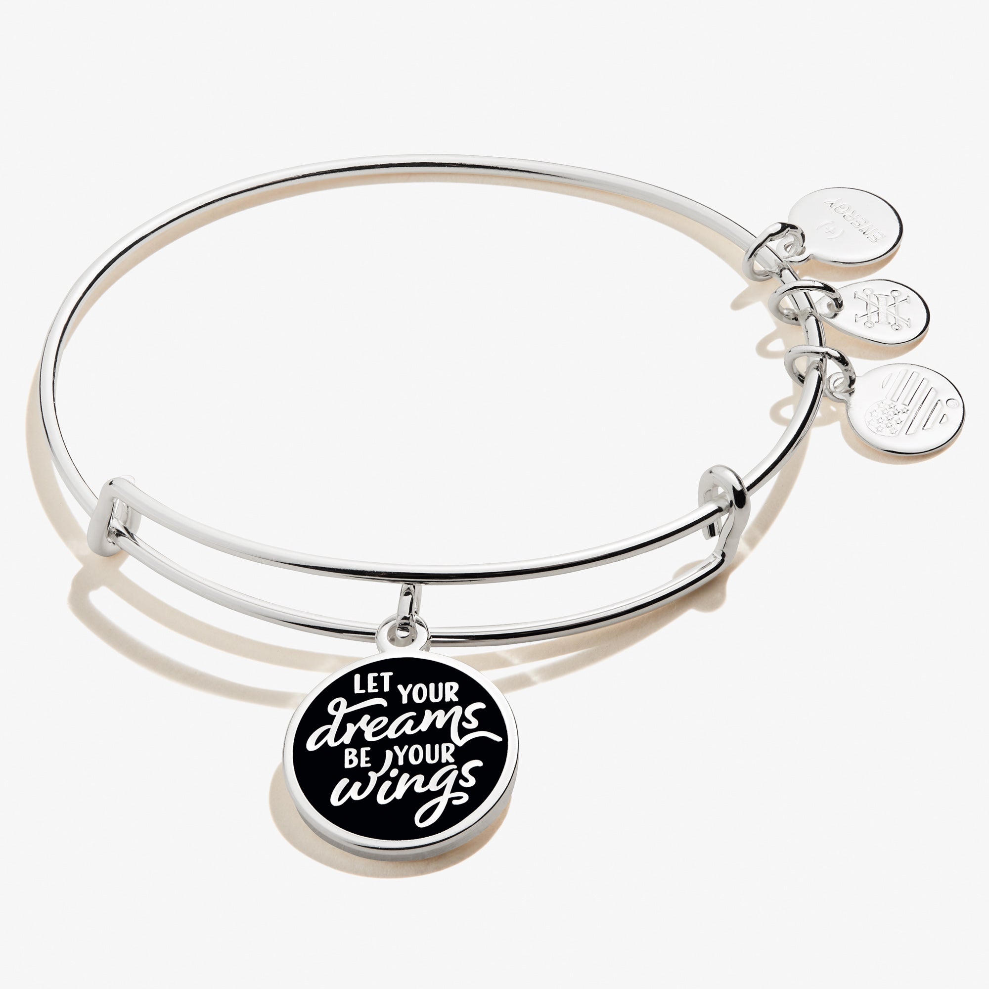Dream Wings Charm Bangle - Inspirational Jewelry for Women, Sterling Silver Motivational Bracelet - Perfect for Daily Wear, Gifts & Special Occasions