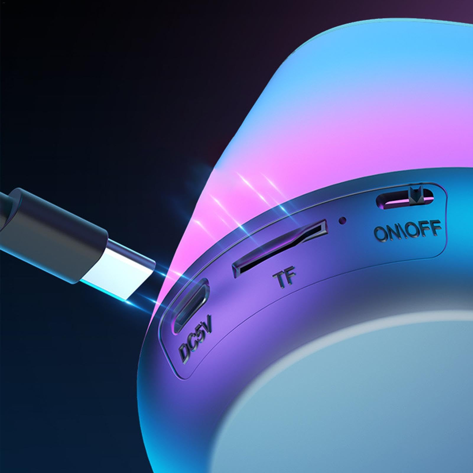Portable Wireless Bluetooth Speaker with Colorful Night Light - Waterproof Outdoor Speaker for Car, Camping, Travel, Beach & Home Use | Smart Mini Speaker with Long Battery Life