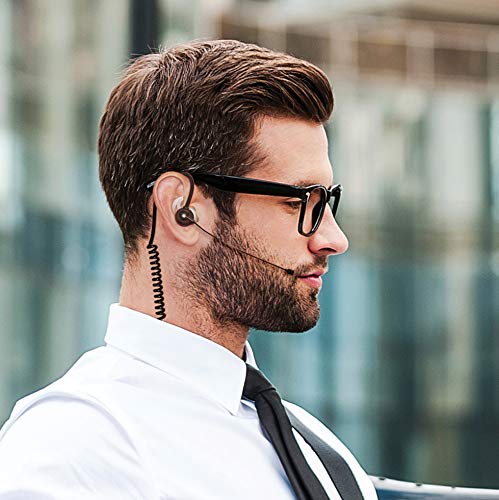 Klein Electronics Comfit-M9 Single-Wire Noise Canceling Boom Microphone for Motorola Radios | Flat PTT Button | M9 Connector Compatible | Perfect for Construction, Security & Outdoor Communication