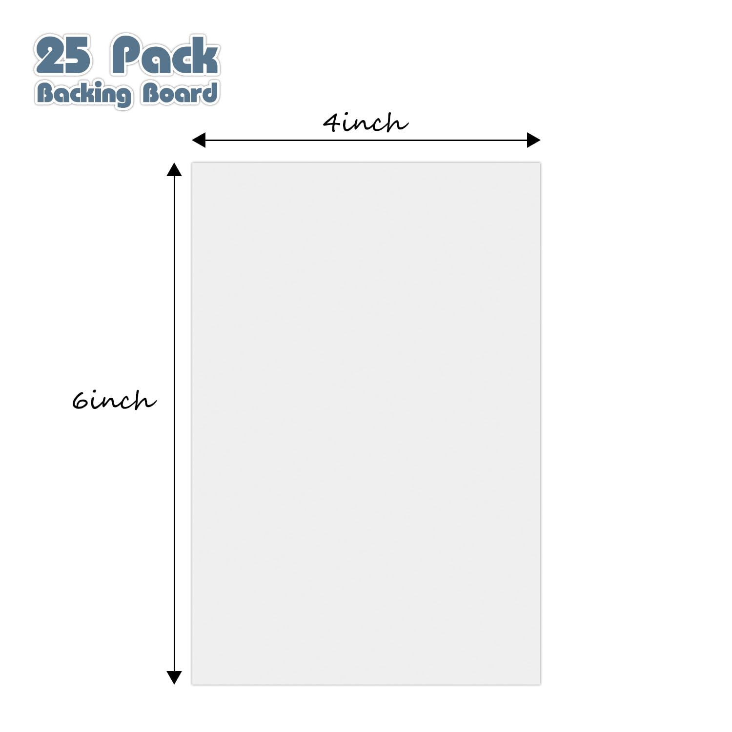 Golden State Art 4x6 Inch Picture Backing Boards - Pack of 25 Acid-Free Backer Boards for Photo Frames, Artwork & Picture Display - Perfect for Home Decor, Scrapbooking & Professional Photography