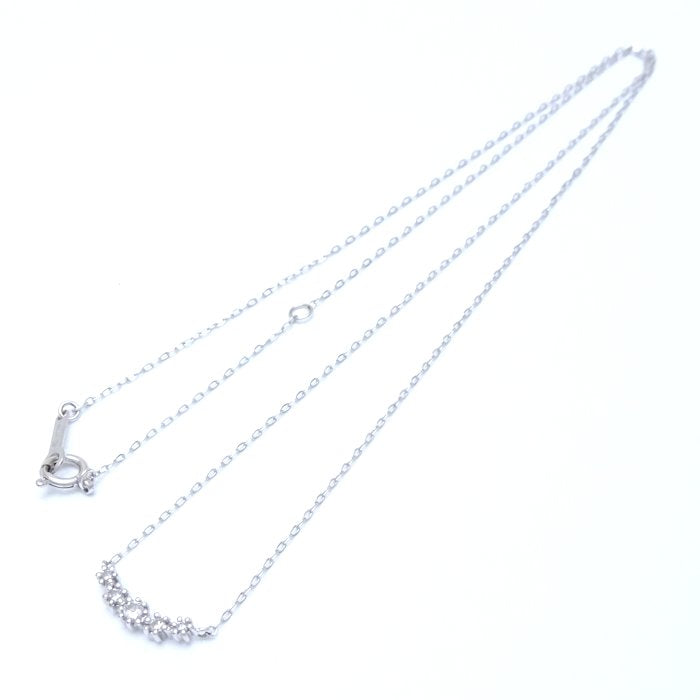 4℃ Diamond Necklace K18WG White Gold - Elegant 18K White Gold Pendant for Women | Perfect for Weddings, Anniversaries & Special Occasions