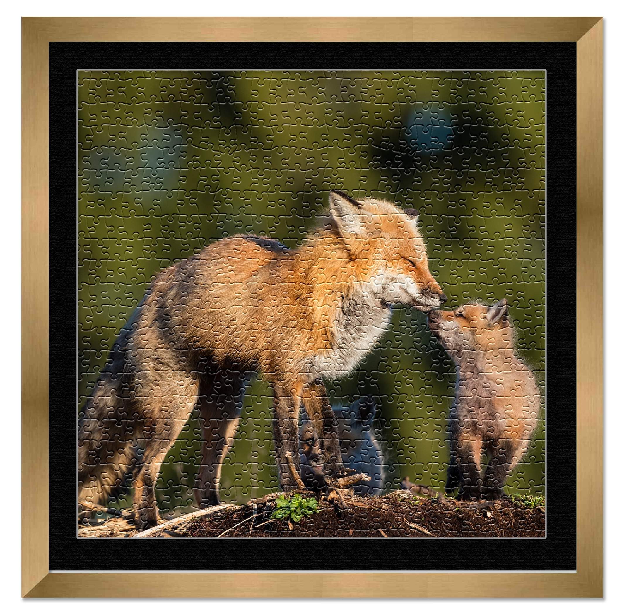 19x19 Jigsaw Puzzle Frame Kit with Puzzle Glue Sheets, Bronze Wood Frame & Black Mat - Complete Display Set Includes UV Acrylic, Backing & Hanging Hardware - Perfect for Preserving Art Puzzles, Kids' Creations & DIY Home Decor