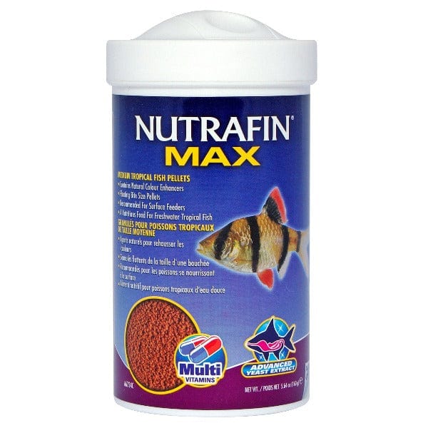 Nutrafin Max Medium Tropical Fish Pellets - Premium Balanced Nutrition for Healthy Fish | Ideal for Community Tanks & Aquariums