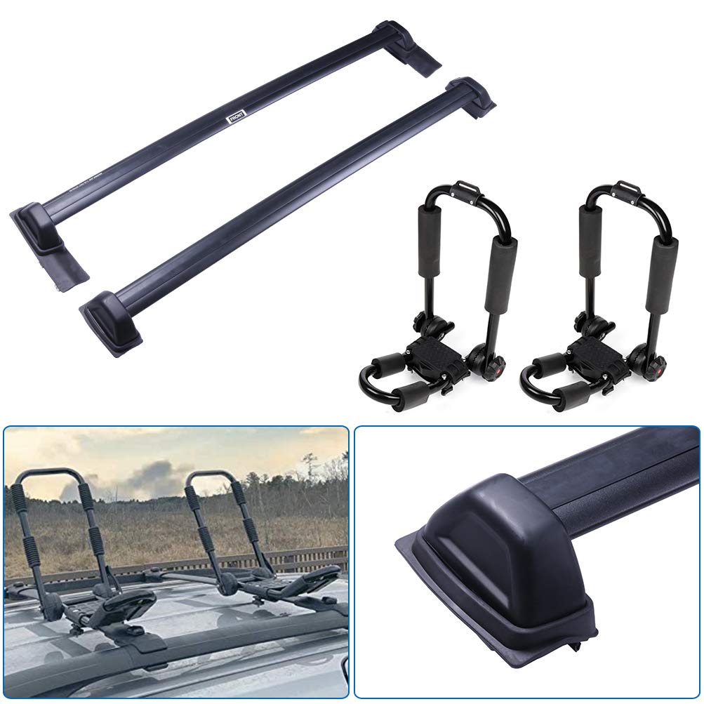 ECCPP Aluminum Roof Rack Cross Bars with J-Bar Kayak Carrier - Compatible with Honda Element 2003-2011 Models - Heavy Duty Cargo Rack System for SUVs - Perfect for Kayaking, Camping & Outdoor Adventures