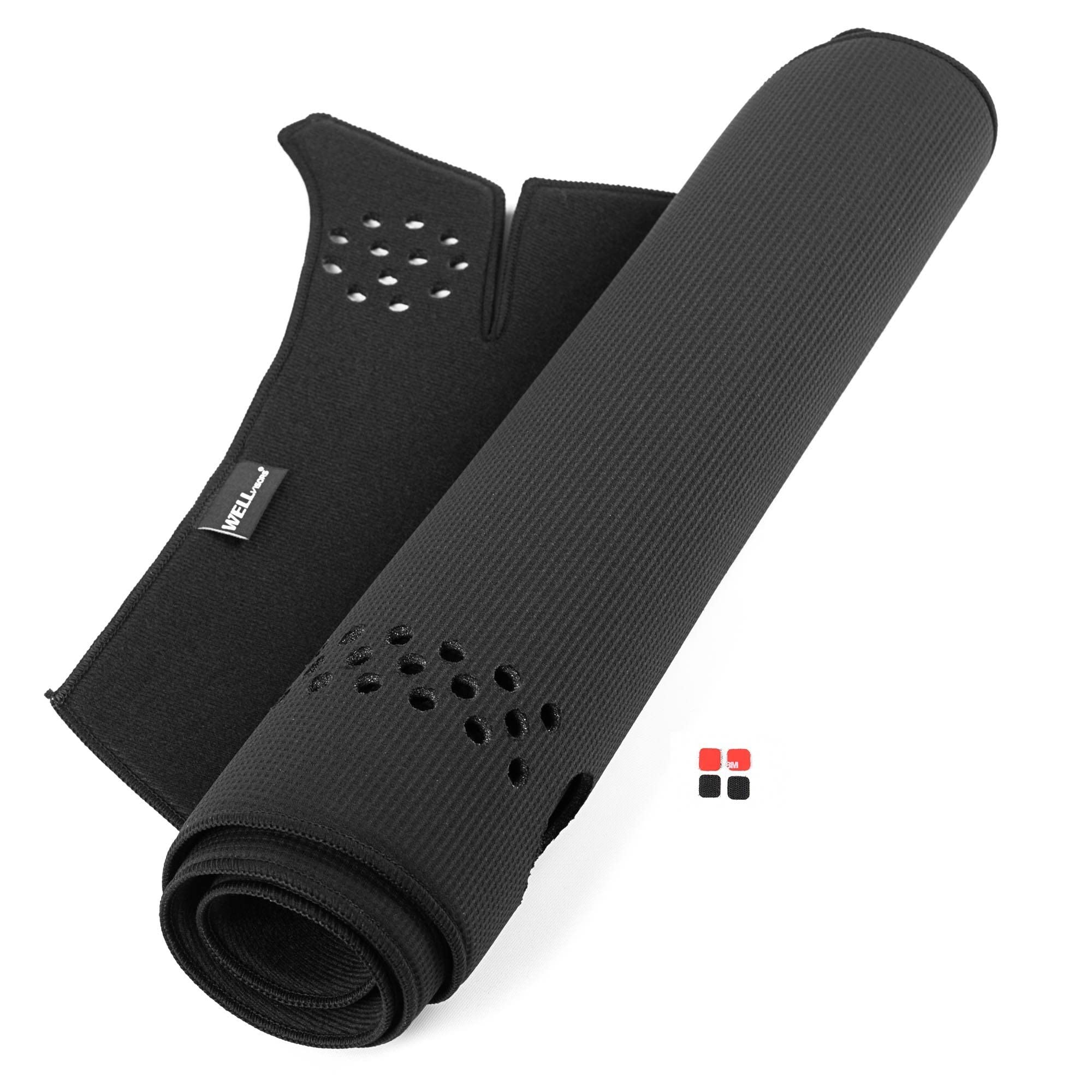 Wellvisors Black Dash Mat Dashboard Cover for 1994-1997 Honda Accord - UV Protection & Anti-Slip Design - Perfect for Sun Protection & Interior Preservation