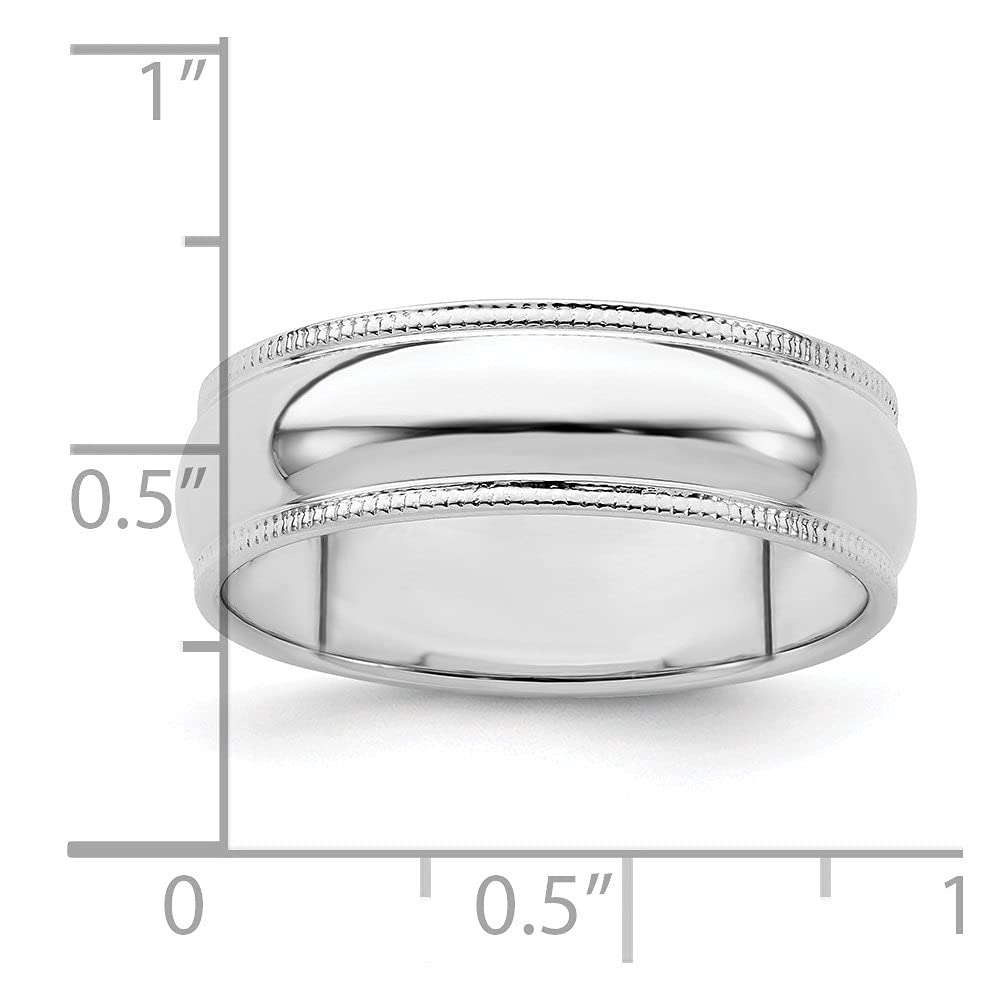 Diamond2Deal Solid 925 Sterling Silver 6mm Milgrain Wedding Band Ring for Women & Men - Elegant Promise, Engagement & Anniversary Jewelry Gift