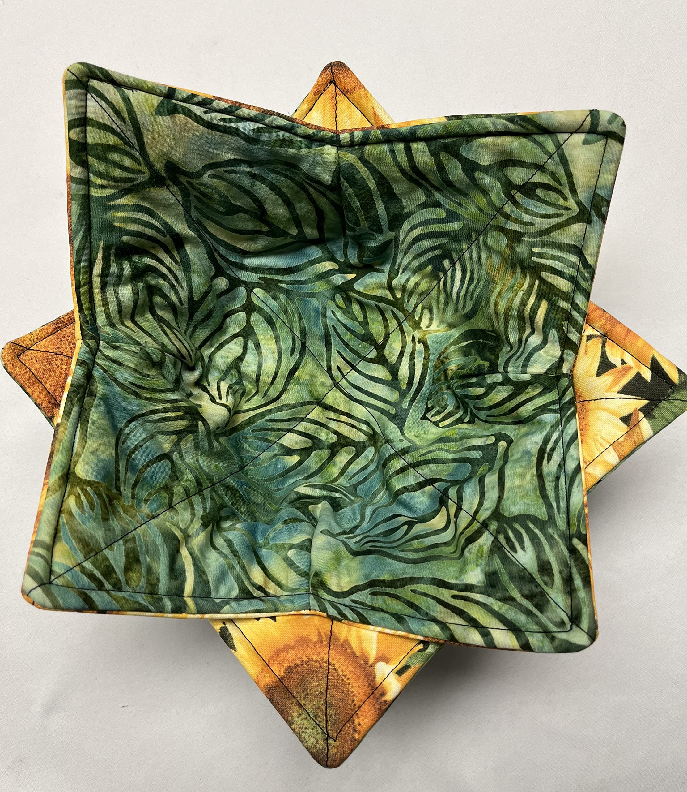 2-Pack Green Bowl Cozies - Microwave Safe Bowl Holders for Hot Bowls (178) - Perfect for Soup, Salad & Ice Cream Bowls