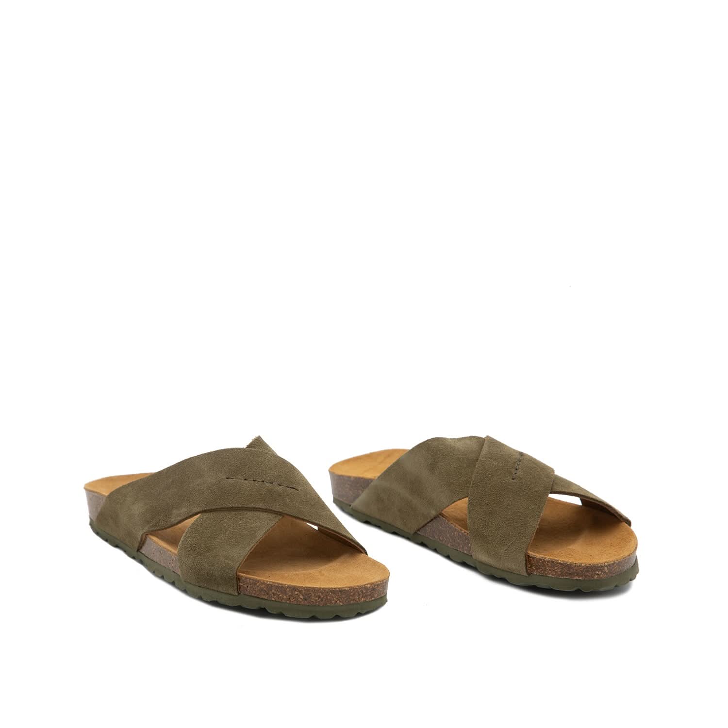 Men's Plain Leather Open Toe Bio Sandals - Comfortable & Breathable Summer Footwear for Beach, Pool & Casual Outings