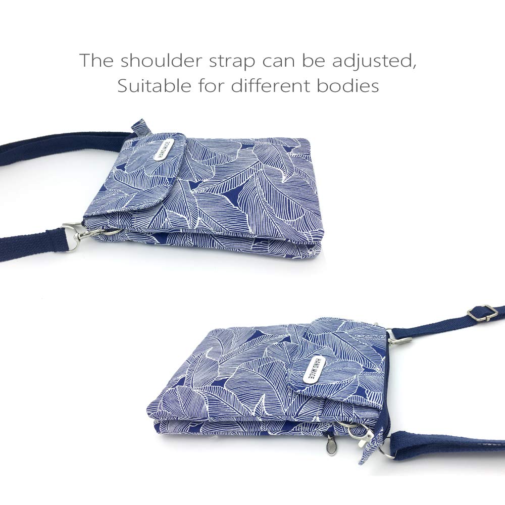 Stylish Canvas Crossbody Phone Purse for Women & Teens - Roomy Wallet Bag with Adjustable Shoulder Strap - Perfect for Shopping, Travel & Daily Use