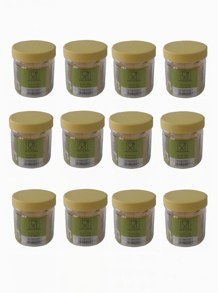 250ml Small Plastic Food Storage Containers with Lids - Airtight, BPA-Free, Stackable for Pantry, Kitchen, and Office Organization (Set of 6, Red) - Perfect for Storing Dry Food, Spices, Coffee, Tea, and Snacks