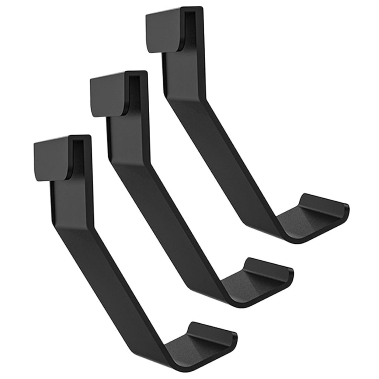 BUGUUYO 3-Piece Wall Mount Headphone Stand Holder - Space-Saving Headset Hanger Rack for Gaming, Office & Home Organization - Easy to Assemble Headphone Storage Solution
