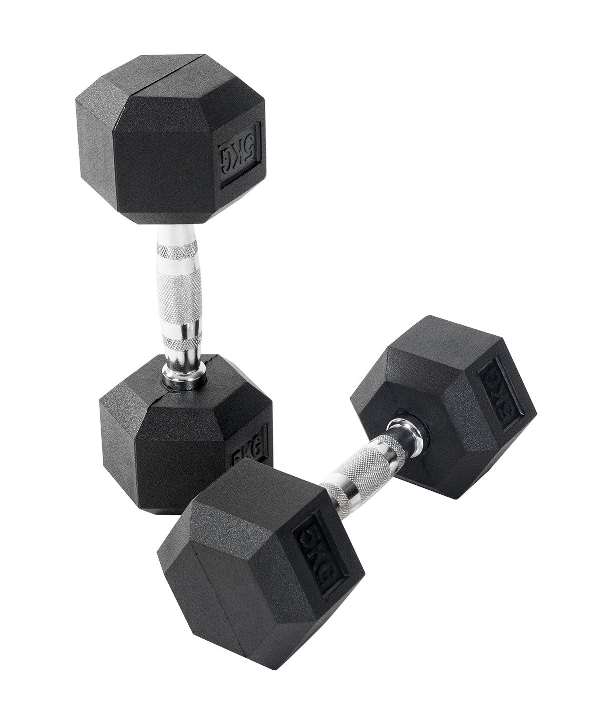 Premium Rubber Hex Dumbbells - Non-Slip Grip for Home Gym & Strength Training - Ideal for Weightlifting, CrossFit & Fitness Workouts