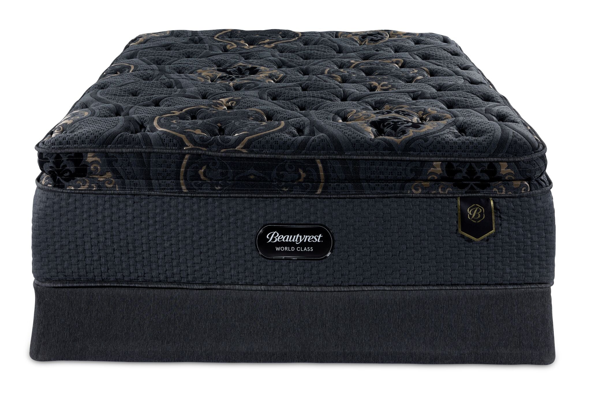Beautyrest World Class Viscount Plush Queen Mattress & Box Spring Set - Premium Comfort for Restful Sleep in Master Bedrooms & Guest Rooms
