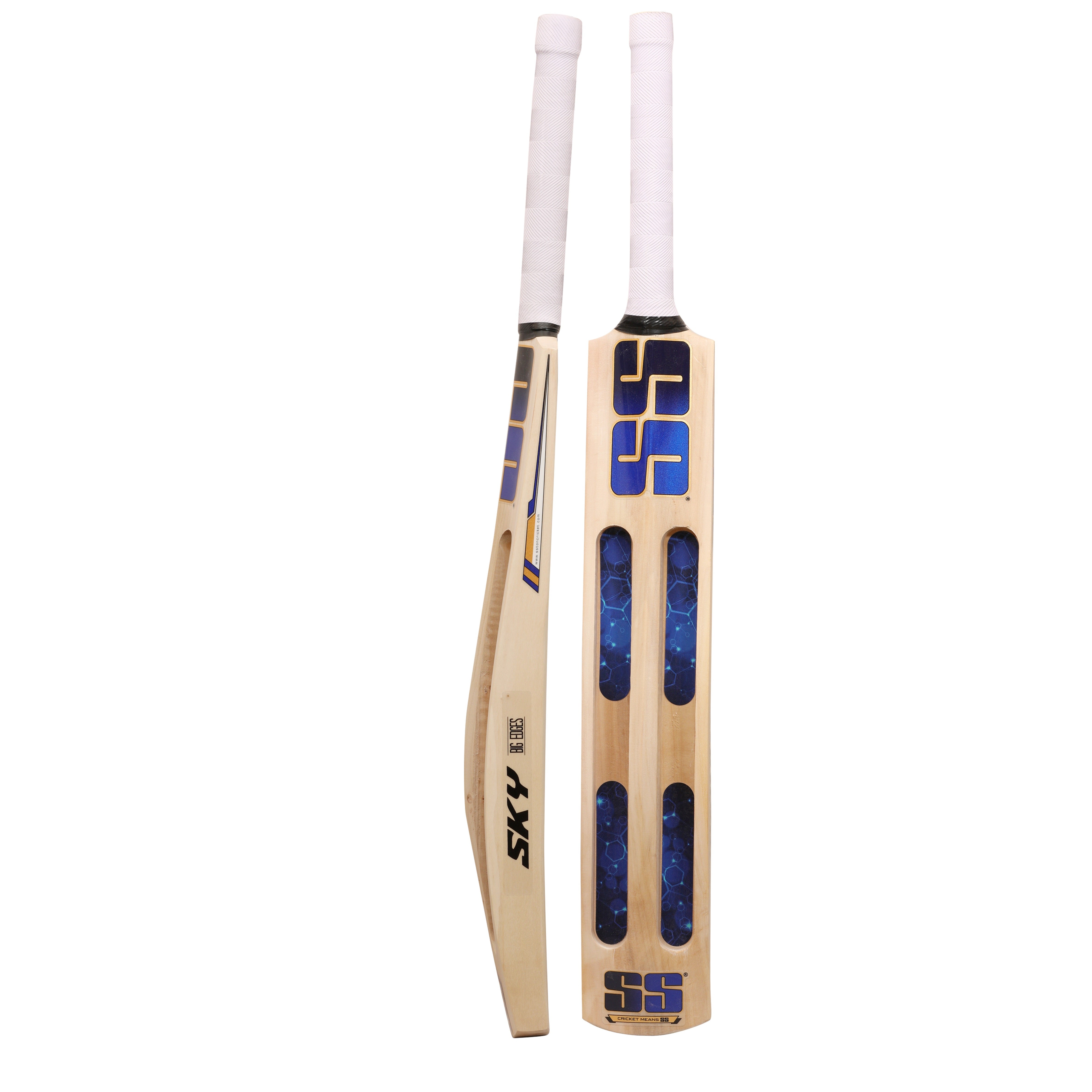 Premium Kashmir Willow Cricket Bat for Adults - SS Sky Players Jumbo Size with Leather Ball & Cover - Perfect for Practice, Matches & Backyard Games