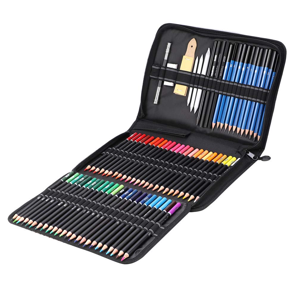 95-Piece Professional Art Painting Sketch Tool Set with Zipper Bag - Complete Drawing Supplies Kit for Beginners & Art Students | Perfect for Sketching, Watercolor, and Classroom Projects