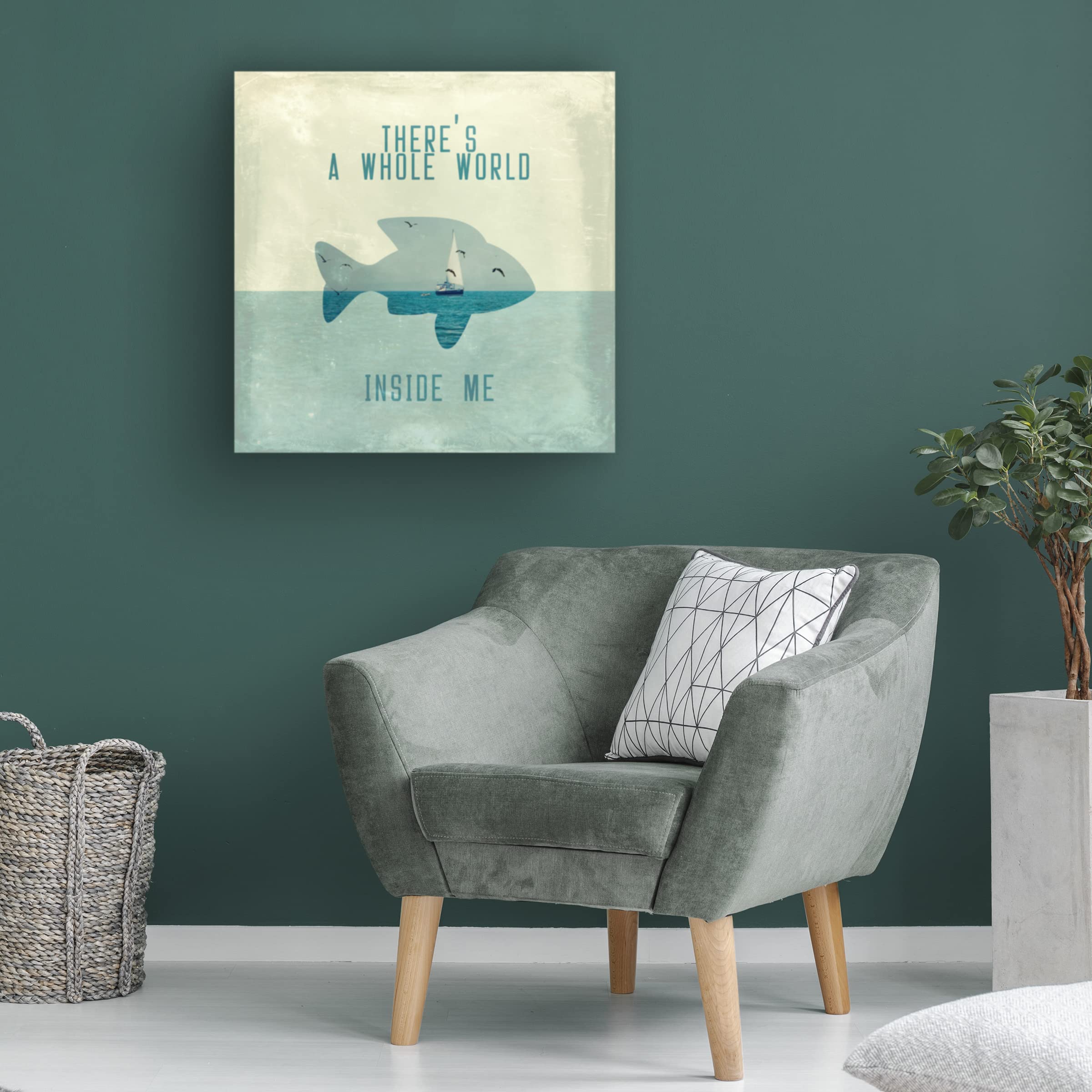 Paula Belle Flores 'There Is A World Inside of Me' Canvas Wall Art Print - Modern Home Decor for Living Room, Bedroom & Office