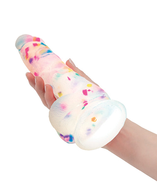 Addiction Party Marty 7.5 Inch Silicone Dildo with Balls - Multicolor Realistic Adult Toy for Couples Play & Solo Pleasure