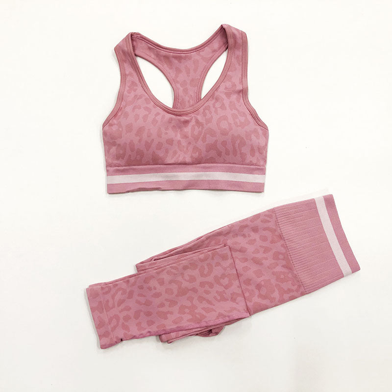 High Waist Seamless Yoga Pants & Sports Bra Set for Women - Comfortable Workout Outfit for Yoga, Gym & Running