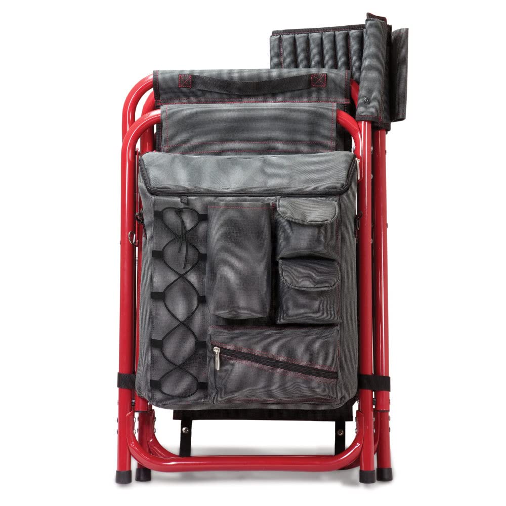 PICNIC TIME NCAA Maryland Terrapins Fusion Camping Chair with Side Table & Soft Cooler - Portable Outdoor Folding Chair for Beach, Lawn, Tailgating, and Backyard Relaxation - Heavy Duty Camping Chairs for Adults