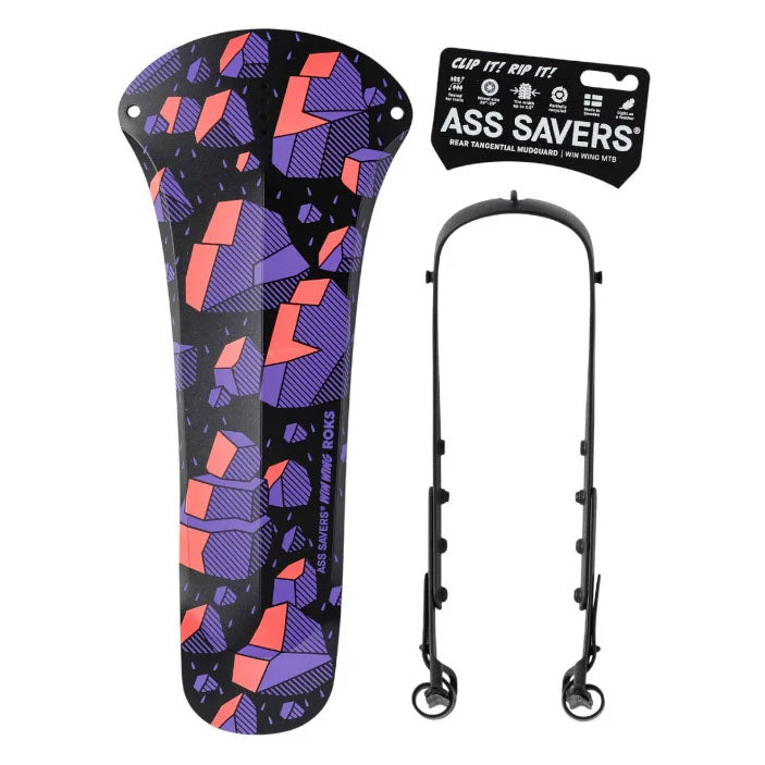 Ass Savers Win Wing MTB Fender - Lightweight Mountain Bike Mudguard for Trail Riding & Wet Conditions - Perfect for MTB, Gravel & Cyclocross Bikes