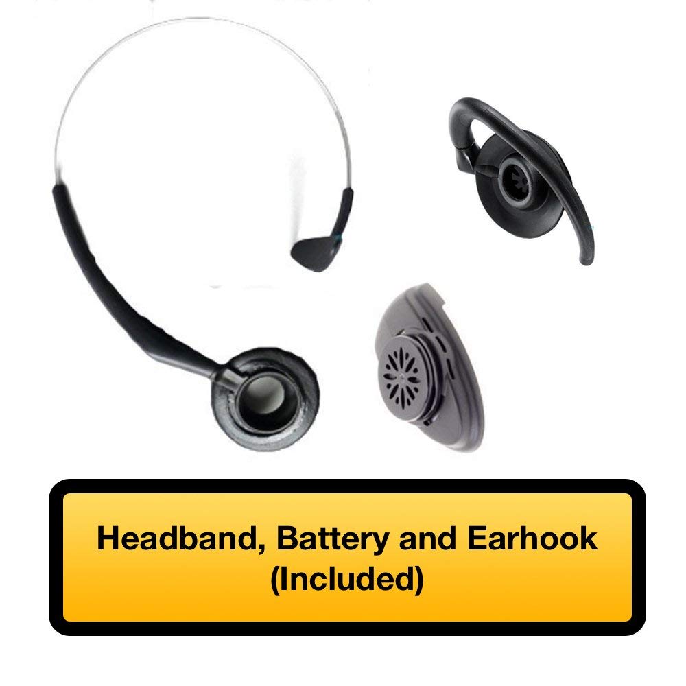 Mitel Cordless Headset with DECT Module Bundle (Model #50005712) - Compatible with Mitel 5330e, 5340e & 5360e Phones - Complete Accessories Included (Renewed) - Ideal for Office Communication & Remote Work