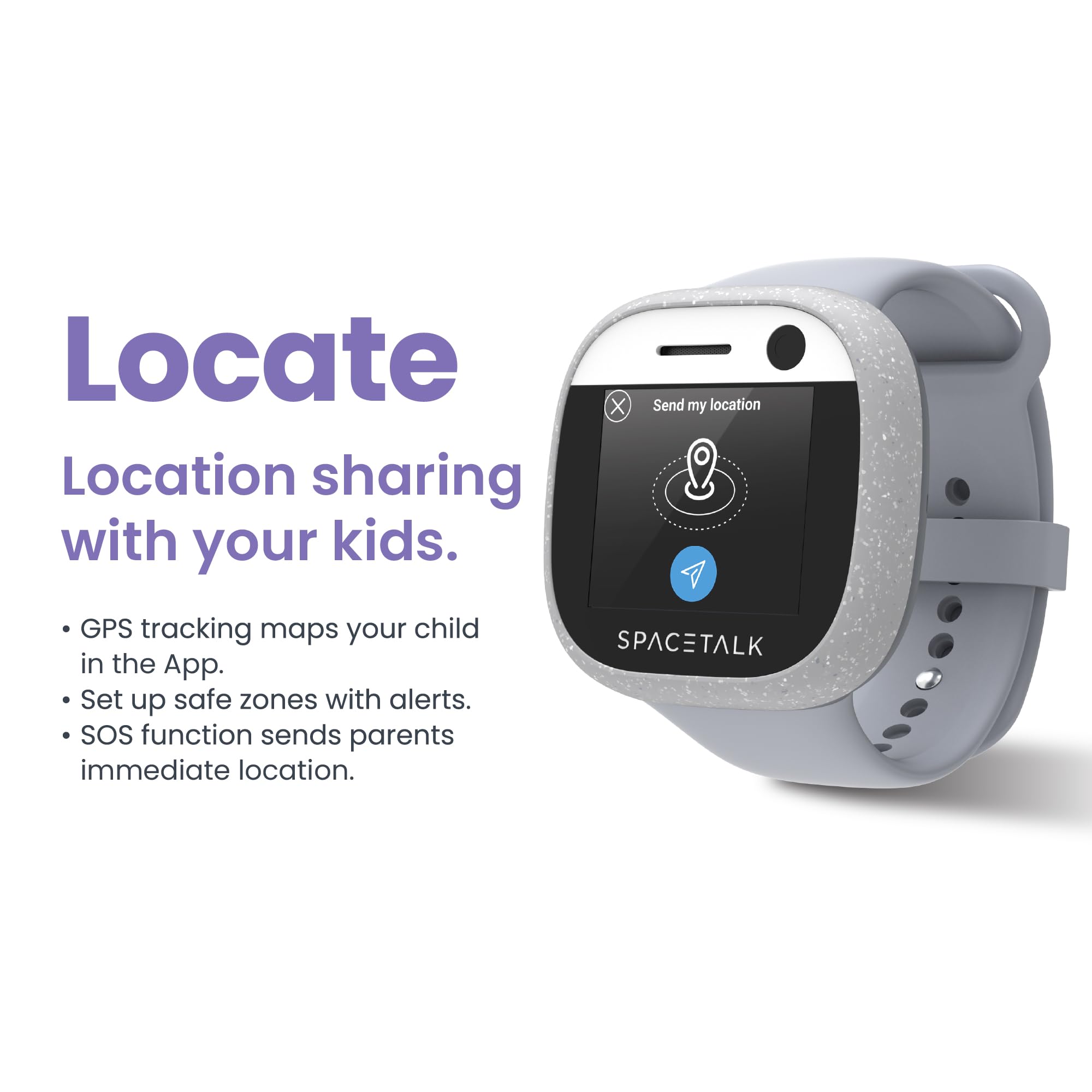 SPACETALK Kids Smart Watch 4G GPS Tracker with SOS & Camera - for School & Outdoor Safety