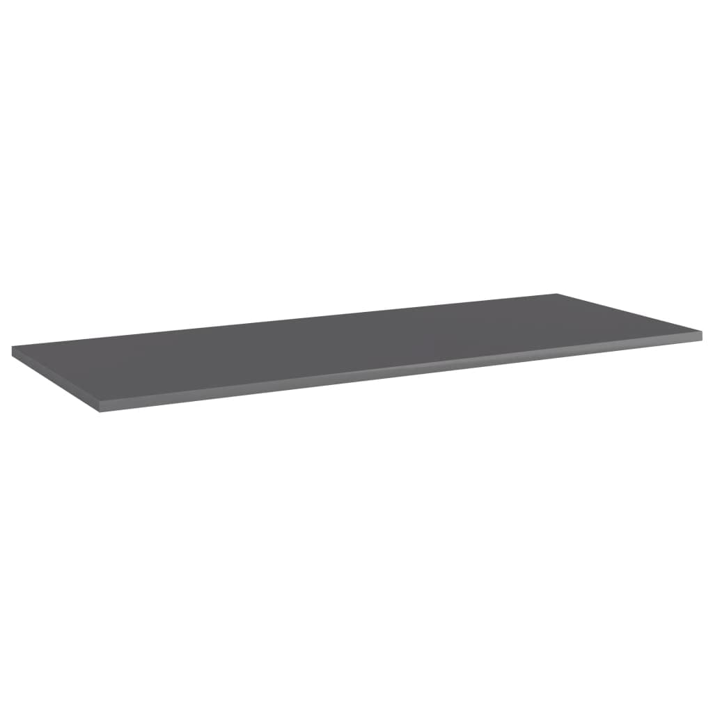 High Gloss Gray Bookshelf Replacement Panels - 4 Pack Chipboard Shelves 39.4