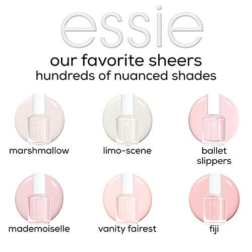 Essie Mademoiselle Nail Polish - Classic Sheer Nude Pink Shade, 0.46 oz (Pack of 2) - Perfect for French Manicures & Everyday Wear