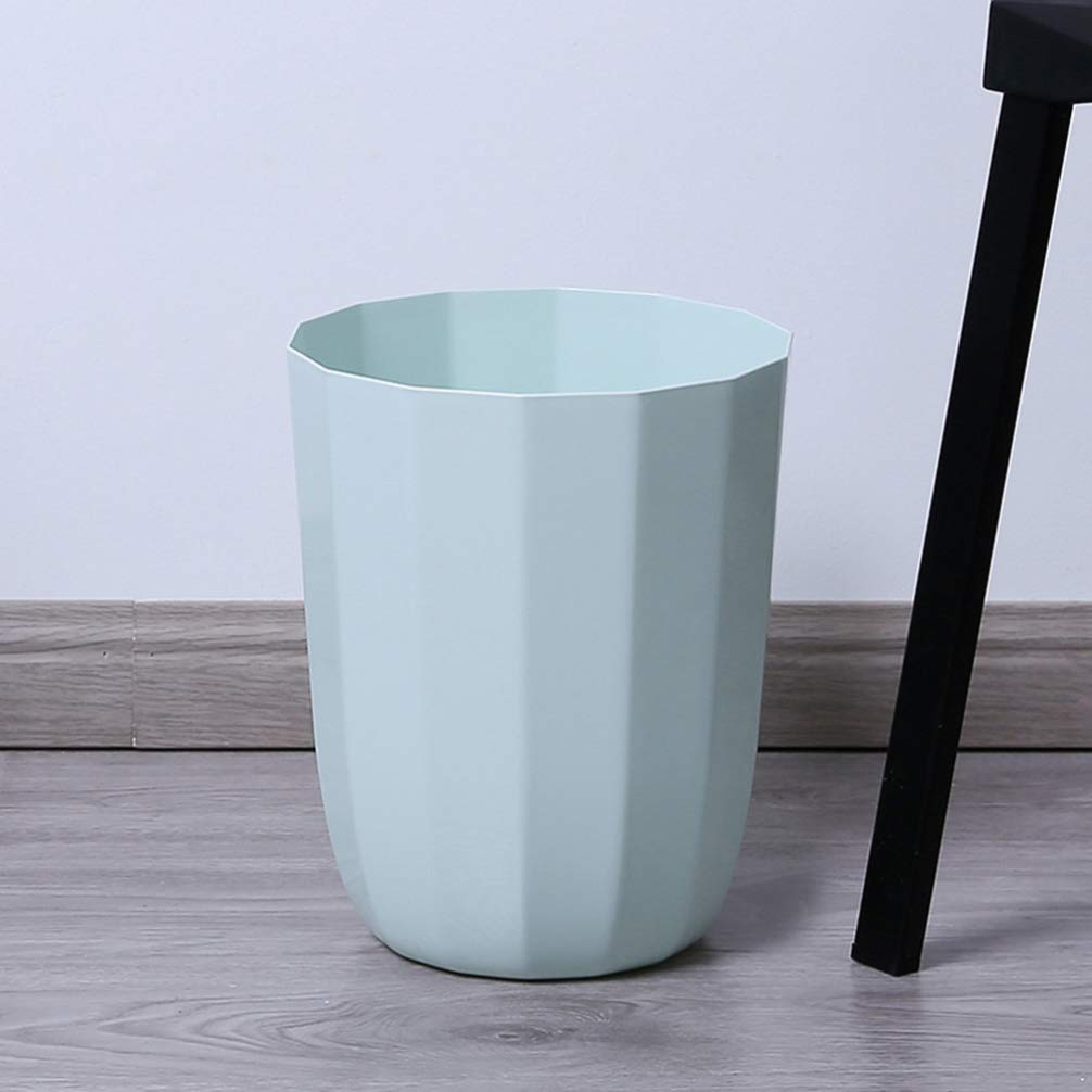 Open Top Plastic Trash Can - Small Waste Basket for Bathroom, Bedroom, Kitchen, Office, Dorm | Indoor/Outdoor Use | Perfect for Home, College & Household Organization