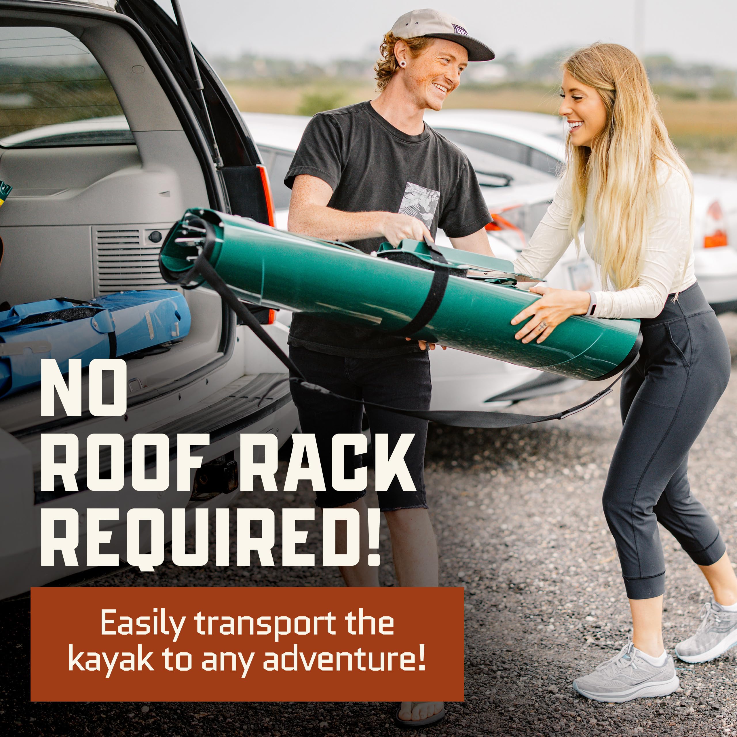 Tucktec 10' PRO Foldable Kayak - Full Size Portable Folding Kayak for Adults - Lightweight & Durable - Made in USA - Perfect for Camping, Fishing & Water Adventures