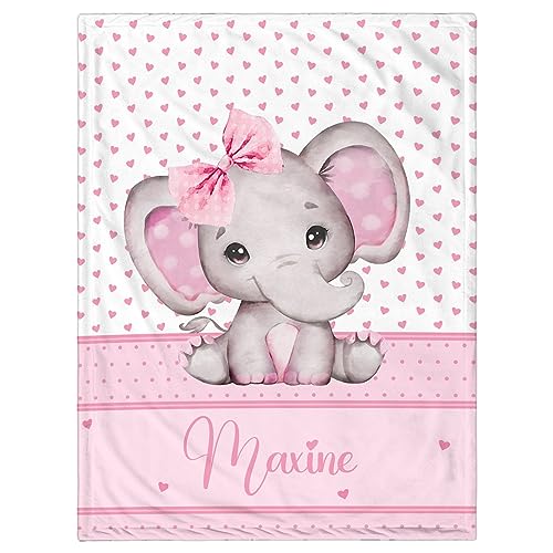 Elephant and With Bow - Pink